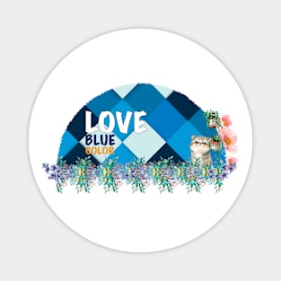 Love Flower Geometric Blue Colorful #31 Magnet